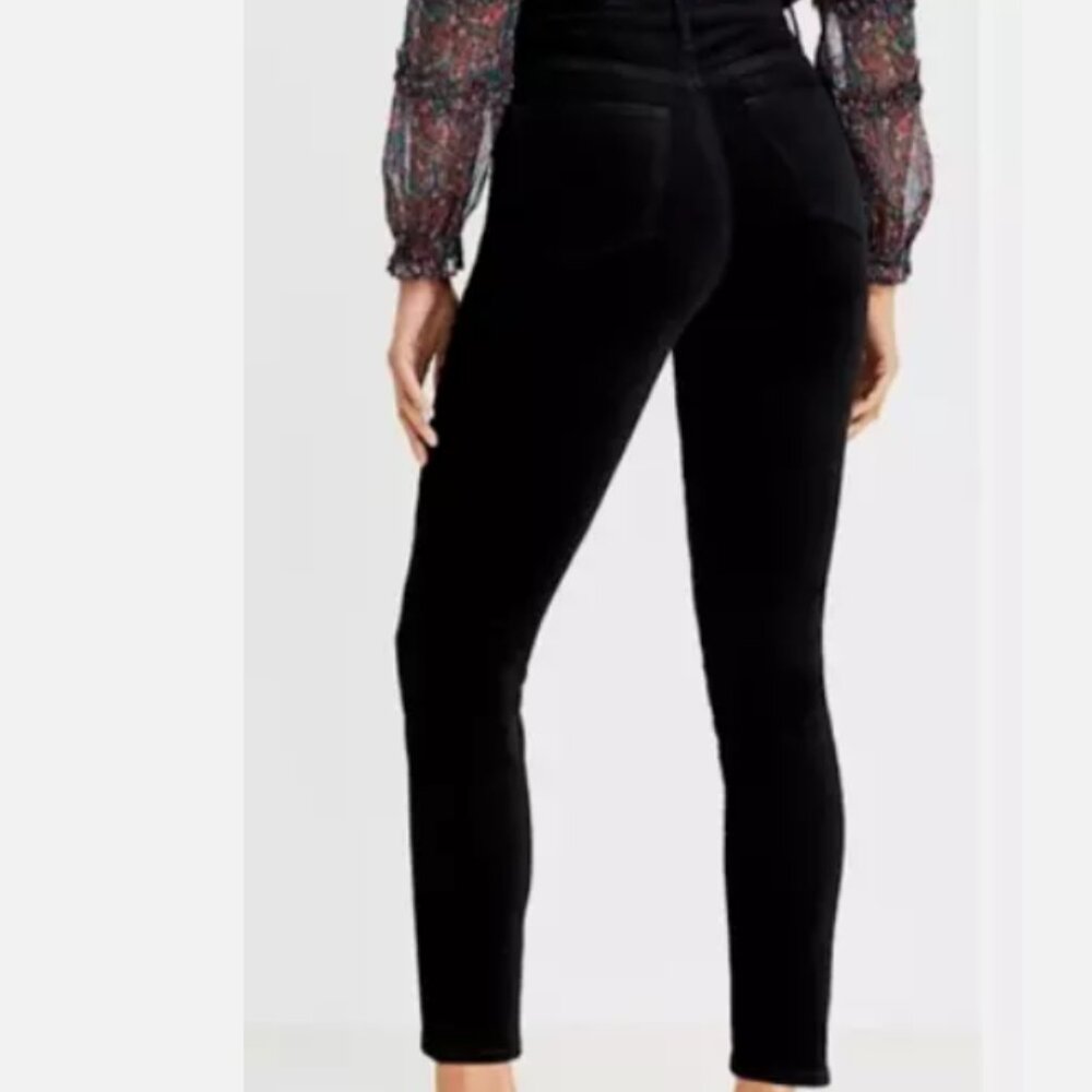 Loft Women's Velvet Skinny Pants - Size 29 / 8 - Black - High Rise